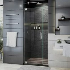 Top 10 😍 DreamLine Elegance Plus 72 x 34-3/4 in. Frameless Pivot Shower Door in Brushed Nickel 🤩