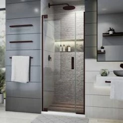 Best Sale 💯 DreamLine Elegance Plus 72 x 30-3/4 in. Frameless Pivot Shower Door in Oil Rubbed Bronze 🌟 -DreamLine Sales Store Query 1125