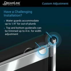 Cheap ⭐ DreamLine Essence 48 in. Frameless Bypass Shower Door with Clear Tempered Glass in Polished Chrome ✨ -DreamLine Sales Store Query 1143
