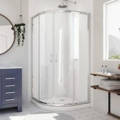 Hot Sale 👏 DreamLine Prime 36-3/8 in. Frameless Sliding Shower Enclosure with Clear Glass in Polished Chrome 🥰
