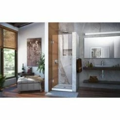 Best reviews of 🛒 DreamLine Unidoor 27 in. Frameless Hinged Shower Door with Clear Glass in Polished Chrome ⌛ -DreamLine Sales Store Query 1180