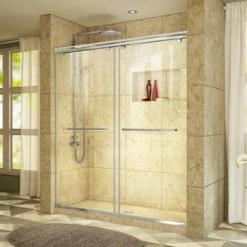 Hot Sale 💯 DreamLine Charisma 60 in. Frameless Sliding Shower Door with Clear Glass in Polished Chrome 🔔