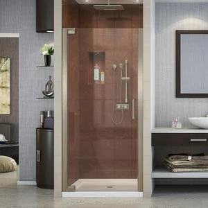 Cheap 😍 DreamLine Elegance 30-3/4 in. Frameless Pivot Shower Door with Tempered Glass in Brushed Nickel ✔️ 3 Cheap 😍 DreamLine Elegance 30-3/4 in. Frameless Pivot Shower Door with Tempered Glass in Brushed Nickel ✔️