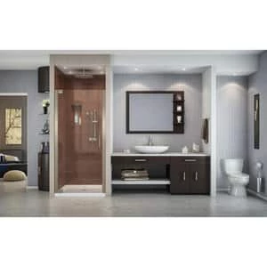 Cheap 😍 DreamLine Elegance 30-3/4 in. Frameless Pivot Shower Door with Tempered Glass in Brushed Nickel ✔️ 4 Cheap 😍 DreamLine Elegance 30-3/4 in. Frameless Pivot Shower Door with Tempered Glass in Brushed Nickel ✔️ - Image 2