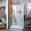 Flash Sale 🔥 DreamLine Unidoor 40 in. Frameless Hinged Shower Door with Clear Glass in Polished Chrome 😉 -DreamLine Sales Store Query 1306