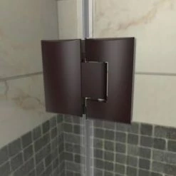 Flash Sale 🌟 DreamLine Prism Lux 36-5/16 in. Frameless Hinged Shower Enclosure with Tempered Glass in Oil Rubbed Bronze 🧨 -DreamLine Sales Store Query 1379