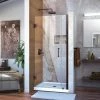 Hot Sale 🔔 DreamLine Unidoor 35 in. Frameless Hinged Shower Door with Clear Glass in Oil Rubbed Bronze 🛒 -DreamLine Sales Store Query 1395