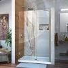 Best Pirce 👏 DreamLine Unidoor 48 x 72 in. Hinged Clear Glass Shower Door in Brushed Nickel 😉 -DreamLine Sales Store Query 1403
