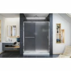 Wholesale โ DreamLine Infinity-Z 60 in. Frameless Sliding Shower Door with Frosted Glass in Polished Chrome ๐ 12 Wholesale โ DreamLine Infinity-Z 60 in. Frameless Sliding Shower Door with Frosted Glass in Polished Chrome ๐ -DreamLine Sales Store Query 1450
