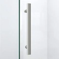 Discount ⭐ DreamLine Prism Lux 40-3/8 in. Frameless Hinged Shower Enclosure with Tempered Glass in Brushed Nickel 🛒 -DreamLine Sales Store Query 1502