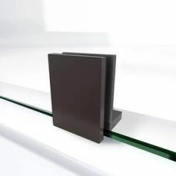 Top 10 😉 DreamLine Prism Lux 40-3/8 in. Frameless Hinged Shower Enclosure with Tempered Glass in Oil Rubbed Bronze 💯 -DreamLine Sales Store Query 1506