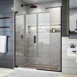 Cheap ✨ DreamLine Elegance Plus 72 x 58-3/4 in. Frameless Pivot Shower Door in Oil Rubbed Bronze 😍 -DreamLine Sales Store Query 1595