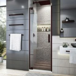 Top 10 🌟 DreamLine Elegance Plus 72 x 34-1/2 in. Frameless Pivot Shower Door in Oil Rubbed Bronze ⭐