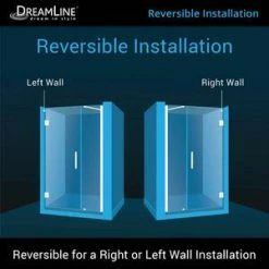 Deals 🎉 DreamLine Unidoor 41 in. Frameless Hinged Shower Door with Clear Glass in Oil Rubbed Bronze ⭐ -DreamLine Sales Store Query 1646