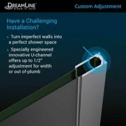 Discount β€οΈ DreamLine Unidoor Plus 58 in. Frameless Hinged Shower Door with Clear Tempered Glass in Polished Chrome π― 13 Discount β€οΈ DreamLine Unidoor Plus 58 in. Frameless Hinged Shower Door with Clear Tempered Glass in Polished Chrome π― -DreamLine Sales Store Query 1683