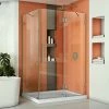 Top 10 ⌛ DreamLine Quatra Lux 46-5/16 in. Frameless Hinged Shower Enclosure with Tempered Glass in Brushed Nickel 💯 -DreamLine Sales Store Query 178