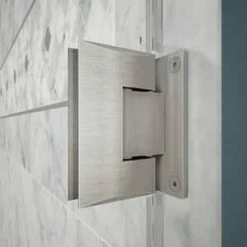 Best Sale ⌛ DreamLine Unidoor 30 x 72 in. Hinged Clear Glass Shower Door in Brushed Nickel 🎉 -DreamLine Sales Store Query 1803