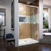 Best Pirce 🎁 DreamLine Flex 48 in. Frameless Pivot Shower Door with Clear Tempered Glass in Polished Chrome 👍 -DreamLine Sales Store Query 1833