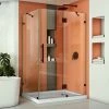 Cheapest 💯 DreamLine Quatra Lux 46-5/16 in. Frameless Hinged Shower Enclosure with Tempered Glass in Oil Rubbed Bronze ❤️ -DreamLine Sales Store Query 184