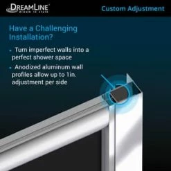 Deals 🤩 DreamLine Prime 34-3/8 in. Frameless Sliding Shower Enclosure with Frosted Glass in Polished Chrome 🔔 -DreamLine Sales Store Query 1858