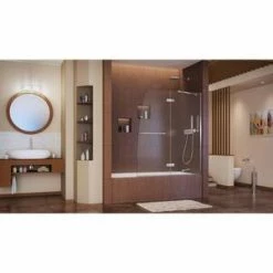 Deals ❤️ DreamLine Aqua Ultra 48 in. Frameless Hinged Tub and Shower Door with Clear Tempered Glass in Polished Chrome 🧨 -DreamLine Sales Store Query 1938