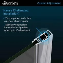 Budget ✨ DreamLine Unidoor 41 in. Frameless Hinged Shower Door with Tempered Glass in Brushed Nickel 😉 13 Budget ✨ DreamLine Unidoor 41 in. Frameless Hinged Shower Door with Tempered Glass in Brushed Nickel 😉 -DreamLine Sales Store Query 281