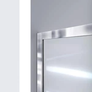 Discount ๐ DreamLine Infinity-Z 48 in. Frameless Sliding Shower Door with Clear Glass in Brushed Nickel ๐งจ 6 Discount ๐ DreamLine Infinity-Z 48 in. Frameless Sliding Shower Door with Clear Glass in Brushed Nickel ๐งจ - Image 4