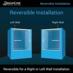 Cheap ✨ DreamLine Infinity-Z 60 in. Frameless Sliding Tub and Shower Door with Clear Glass in Brushed Nickel 😀 -DreamLine Sales Store Query 311