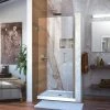 Cheapest ⌛ DreamLine Unidoor 34 in. Frameless Hinged Shower Door with Clear Glass in Brushed Nickel 💯 -DreamLine Sales Store Query 330