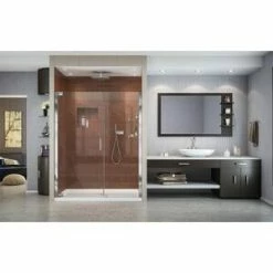 Buy 🛒 DreamLine Elegance 60 in. Frameless Pivot Shower Door with Tempered Glass in Polished Chrome 💯 -DreamLine Sales Store Query 343