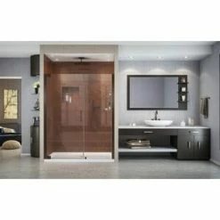 Flash Sale ✨ DreamLine Elegance 60 in. Frameless Pivot Shower Door with Tempered Glass in Oil Rubbed Bronze ❤️ -DreamLine Sales Store Query 355