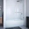 Best Sale 👏 DreamLine Aqua Uno 34 in. Frameless Hinged Tub and Shower Door with Clear Tempered Glass in Polished Chrome 🛒 -DreamLine Sales Store Query 445