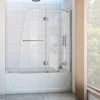Coupon ⭐ DreamLine Aqua 48 in. Frameless Hinged Tub and Shower Door with Clear Tempered Glass in Brushed Nickel ✨ -DreamLine Sales Store Query 511