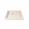 Outlet 👍 DreamLine SlimLine 32 x 32 in. Square Double Threshold Shower Base with Corner Drain in Biscuit 🧨 -DreamLine Sales Store Query 543