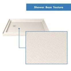 Outlet 👍 DreamLine SlimLine 32 x 32 in. Square Double Threshold Shower Base with Corner Drain in Biscuit 🧨 -DreamLine Sales Store Query 548