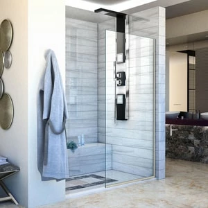 Best Sale 🎁 DreamLine Linea 30 in. Frameless Shower Door with Clear Tempered Glass in Brushed Nickel ✔️ 3 Best Sale 🎁 DreamLine Linea 30 in. Frameless Shower Door with Clear Tempered Glass in Brushed Nickel ✔️
