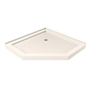 Hot Sale 🧨 DreamLine SlimLine 38 x 38 in. Neo-angle Shower Base with Corner Drain in Biscuit ❤️ 3 Hot Sale 🧨 DreamLine SlimLine 38 x 38 in. Neo-angle Shower Base with Corner Drain in Biscuit ❤️