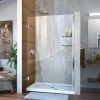 Deals 👍 DreamLine Unidoor 47 in. Frameless Hinged Shower Door with Clear Tempered Glass in Polished Chrome 🎁 -DreamLine Sales Store Query 640