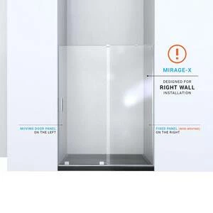 Deals ✔️ DreamLine Mirage-X 60 in. Frameless Sliding Tub and Shower Door with Right Wall Bracket in Polished Chrome ⌛ 7 Deals ✔️ DreamLine Mirage-X 60 in. Frameless Sliding Tub and Shower Door with Right Wall Bracket in Polished Chrome ⌛ - Image 5