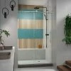Outlet 🔔 DreamLine Enigma-X 76 in. Frameless Sliding Shower Door in Brushed Stainless Steel 👏 -DreamLine Sales Store Query 732