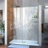 Top 10 🌟 DreamLine Unidoor 58 in. Frameless Hinged Shower Door with Tempered Glass in Brushed Nickel 💯 -DreamLine Sales Store Query 804