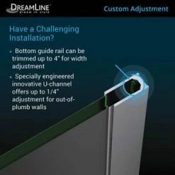 Wholesale ❤️ DreamLine Mirage-X 48 in. Frameless Sliding Shower Door with Left Wall Bracket in Brushed Nickel ⌛ -DreamLine Sales Store Query 828