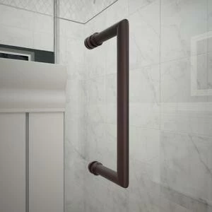 Cheapest π DreamLine Unidoor Plus 46-1/2 in. Frameless Hinged Shower Door with Clear Tempered Glass in Oil Rubbed Bronze π 5 Cheapest π DreamLine Unidoor Plus 46-1/2 in. Frameless Hinged Shower Door with Clear Tempered Glass in Oil Rubbed Bronze π - Image 3