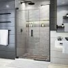 Flash Sale ✨ DreamLine Elegance Plus 72 x 52-1/2 in. Frameless Pivot Shower Door in Satin Black 😉 -DreamLine Sales Store Query 921