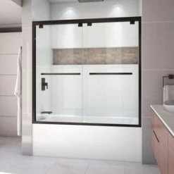 Best Pirce 💯 DreamLine Encore 60 in. Frameless Bypass Sliding Tub and Shower Door with Clear Glass in Oil Rubbed Bronze 🔔